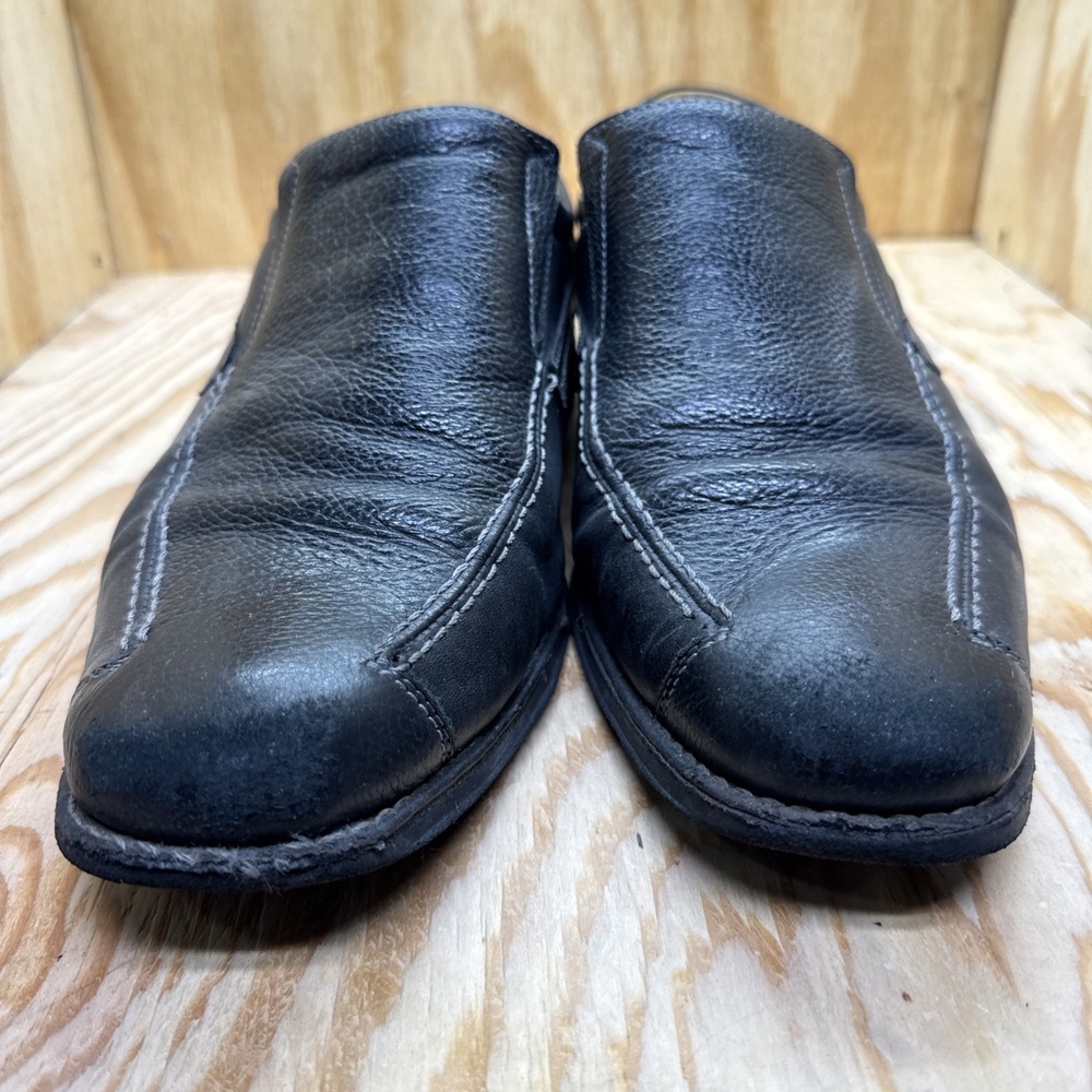 Sandro Moscoloni Mens Black Leather Slip‎ On Loafers Comfort Shoes Size 13